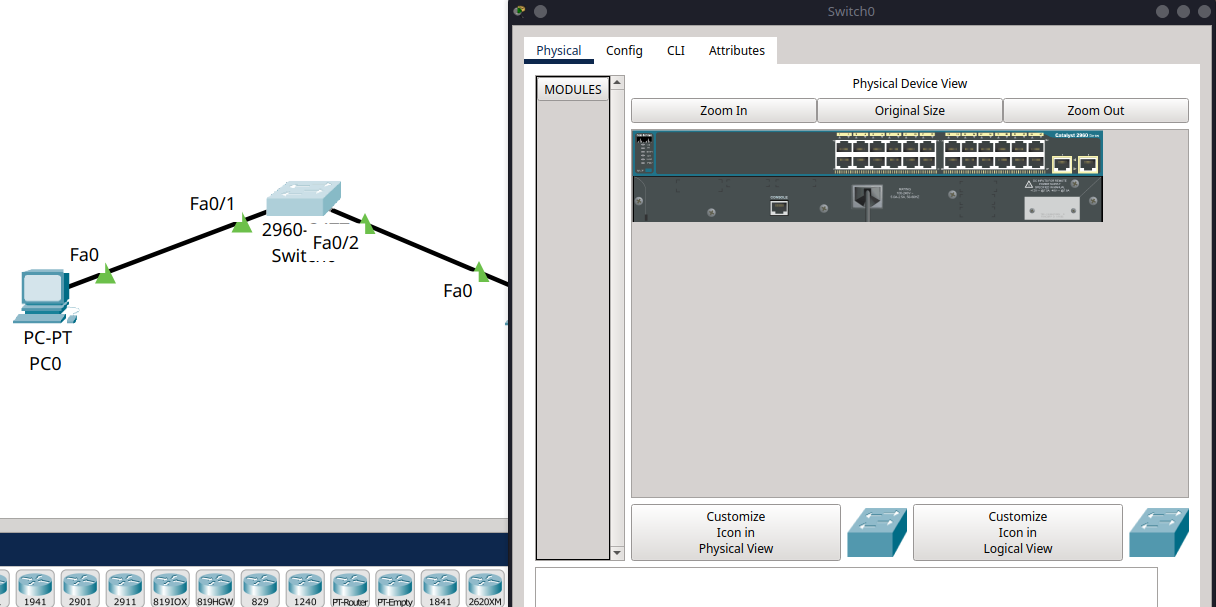 Figure 2 – Device configuration window