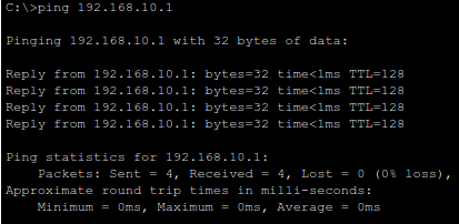 Figure 4: PC1 IPv4 settings